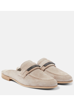 Brunello Cucinelli Suede mules