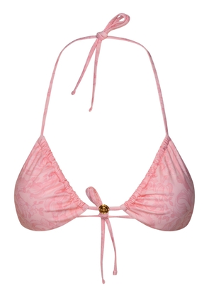 Versace barocco Pink Polyester Blend Bikini Top