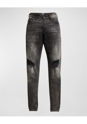 Men's Faded Distressed Jeans