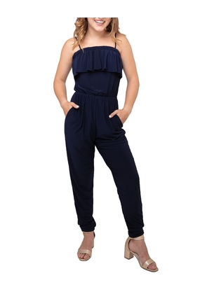 Girl's Tiered Sleeveless Jumpsuit, Size M-XL