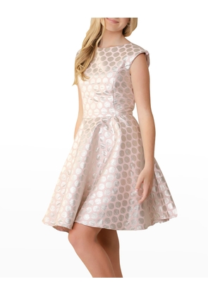 Girl's Polka Dot Fit-and-Flare Dress, Size 7-20