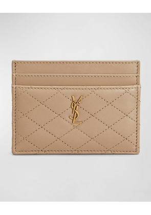 Gaby YSL Card Case in Quilted Leather