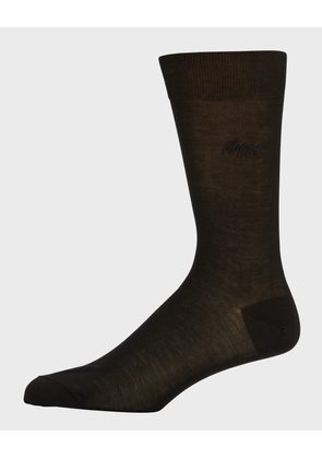 Men's Solid Crew Socks