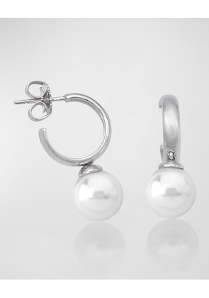 Chara Pearl and Hoop Earrings, Silver