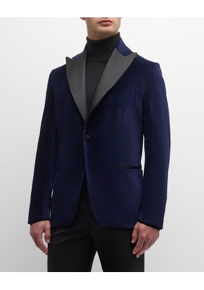 Men's Velvet Peak-Lapel Dinner Jacket