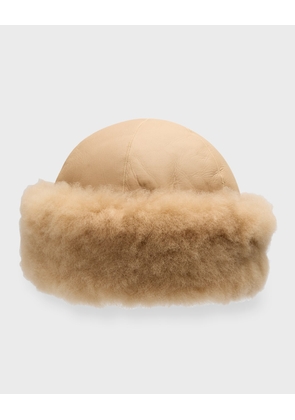 Colbacco Shearling & Leather Beanie