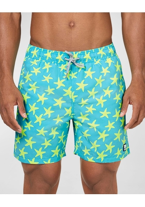 Men's Starfish-Print Swim Shorts