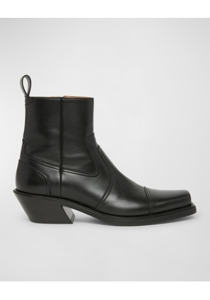 Men's Slim Texan Leather Ankle Boots