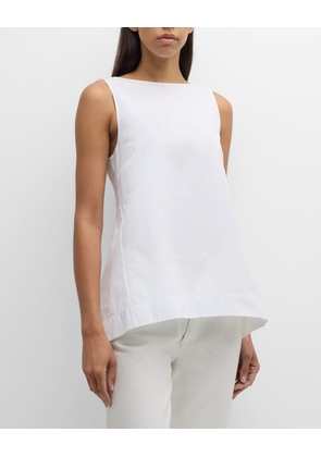 High-Low Organic Cotton Poplin Blouse