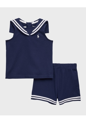 Boy's Stretch Mesh Tank Shirt and Shorts Set, Size 3M-24M