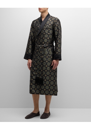 Men's Verona Silk Jacquard Robe