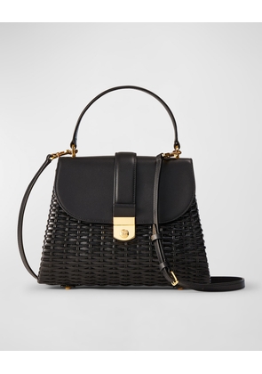 The Crest Lock Basket Top-Handle Bag