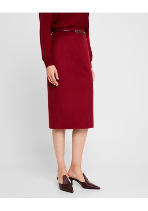 Ginseng Belted Midi Pencil Skirt