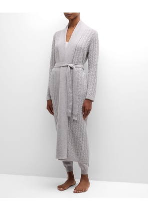 Cashmere Cable-Knit Robe