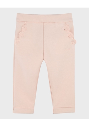 Girl's 'Milano' Logo Embroidered Trousers, Size 6M-3