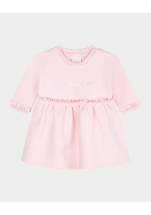 Girl's Logo-Embroidered Fleece Dress, Size 12M-3