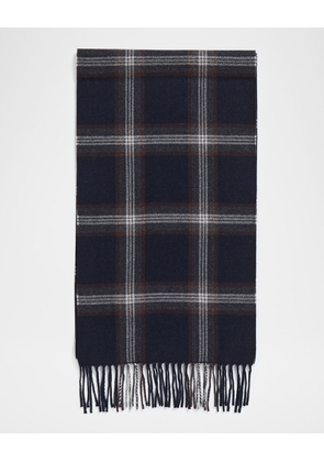 Men's Prince Of Wales Merino Wool Scarf