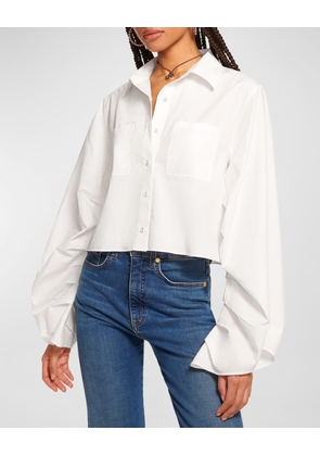 Dee Cropped Button-Front Shirt