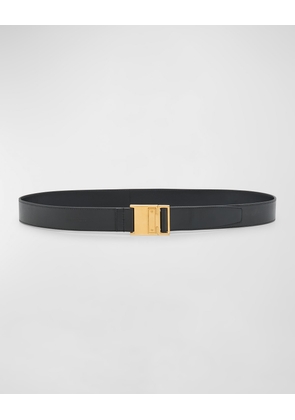 Smooth Leather Belt With Magnetic Buckle