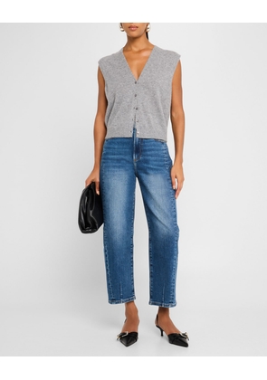 Eli High-Rise Arched-Leg Jeans