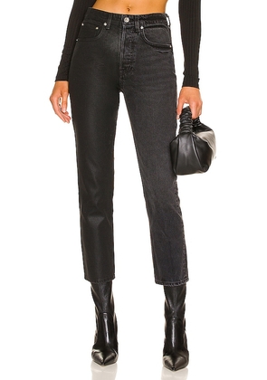 GRLFRND Karolina High Rise Straight Crop in Black. Size 32.