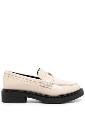 TWINSET Oval T logo leather loafers - Neutrals