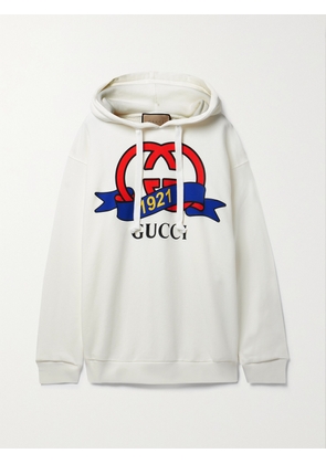 Gucci - Printed Cotton-jersey Hoodie - White - XXS,XS,S,M,L,XL,XXL