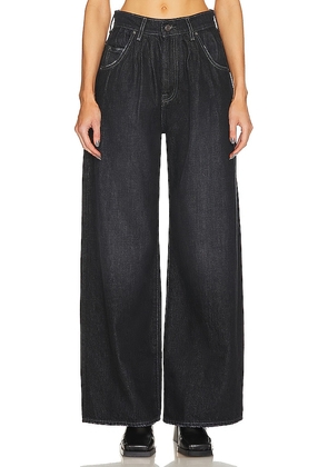 GRLFRND Chloe High Rise Pleated Wide Leg in Black. Size 28, 31, 32.