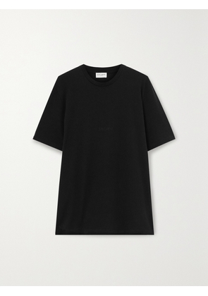 SAINT LAURENT - Embroidered Cotton T-shirt - Black - XS,S,M,L,XL