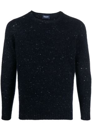 Drumohr crew-neck speckle-knit jumper - Blue