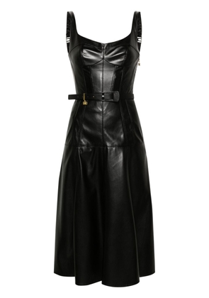 Elisabetta Franchi panelled A-line midi dress - Black