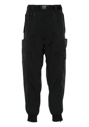 Y-3 crinkled track pants - Black