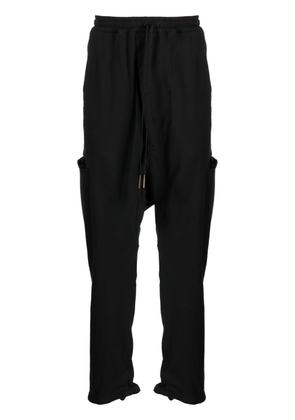 Boris Bidjan Saberi drawstring-elasticated track pants - Black