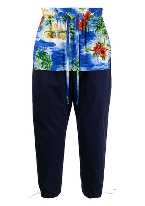 JUST IN XX hawaii-print track pants - Blue