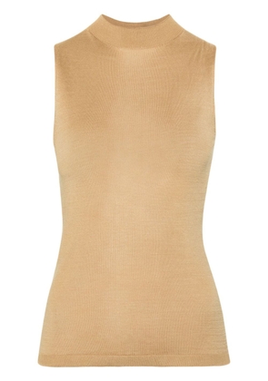 TWINSET mock-neck silk top - Neutrals