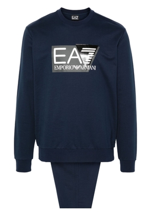 Ea7 Emporio Armani logo-print tracksuit - Blue