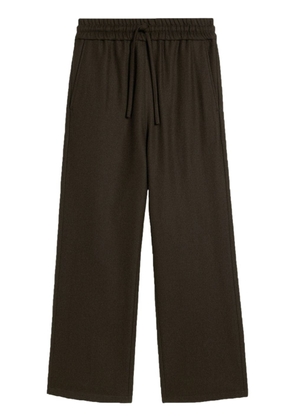 AMI Paris drawstring-elasticated wool trousers - Brown