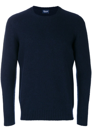 Drumohr crew neck ribbed detail jumper - Blue