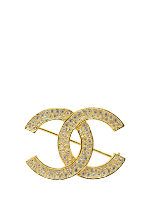 CHANEL Pre-Owned 20th Century Coco Mark Rhinestone costume brooch - Gold