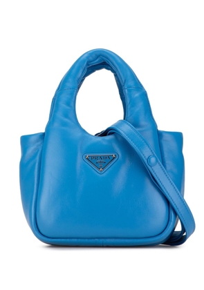 Prada Pre-Owned 2013-2023 Small Padded Soft Nappa Bag satchel - Blue