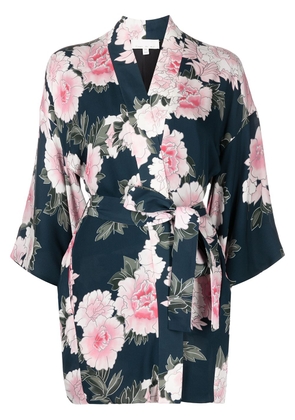 Fleur Du Mal Haori silk robe - Blue