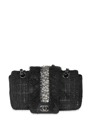 CHANEL Pre-Owned 2005-2006 small Classic Flap tweed shoulder bag - Black