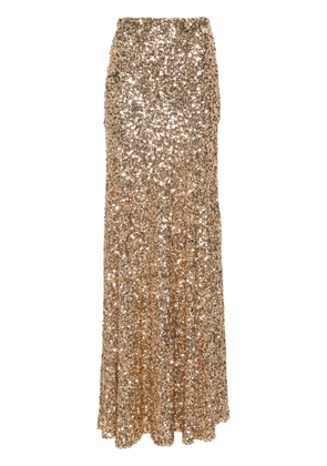 Elisabetta Franchi sequinned maxi skirt - Gold