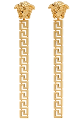 Versace Gold 'La Medusa Greca' Drop Earrings