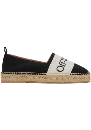 Off-White Black Bookish Linen Espadrilles