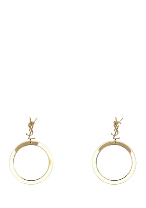 Saint Laurent Gold Metal Cassandre Earrings