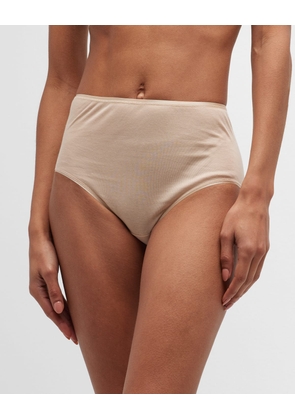 Cotton Seamless Satin-Trim Briefs