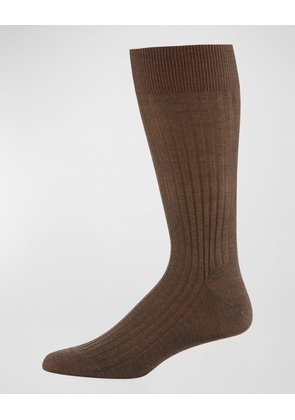 Men's Danvers Ribbed Cotton Mid-Calf Socks