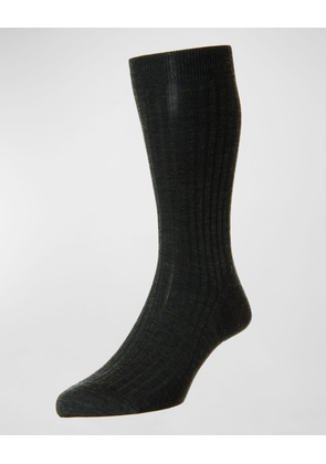 Men's Laburnum Ribbed Wool Mid-Calf Socks