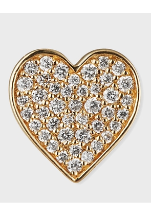 Anniversary Diamond Single Heart Stud Earring